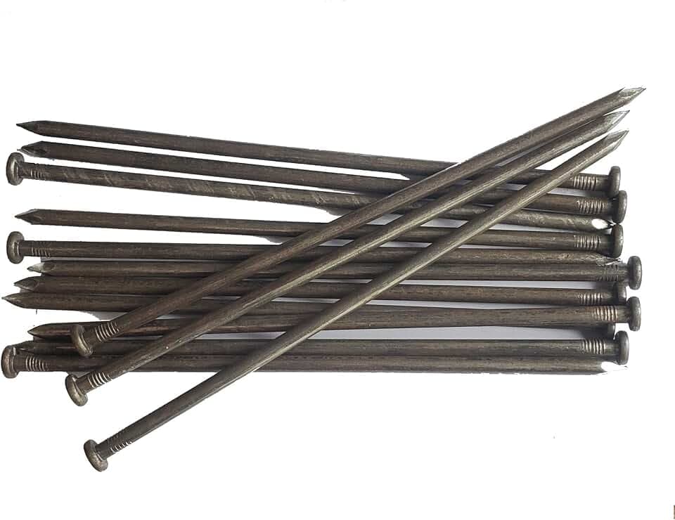 Landscape Stakes Metal Landscape Edging Anchoring Spikes, 10-Inch Length 25 Count, for Artificial Turf Stakes, Paver Edging, Weed Barrier, Timber, Carpentry, Tent and More