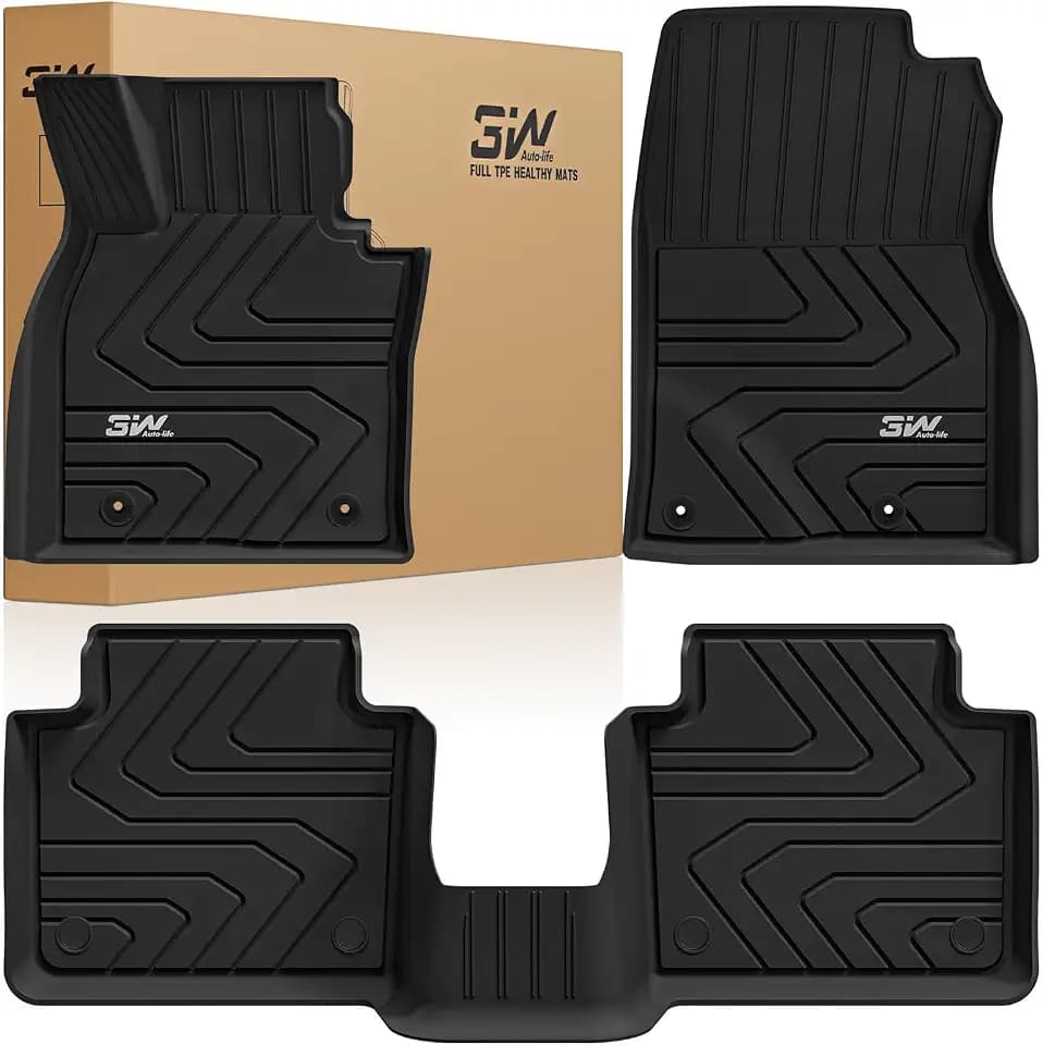 3W Floor Mats for Mazda CX-50 2023-2026, 1st & 2nd Row, All Weather TPE