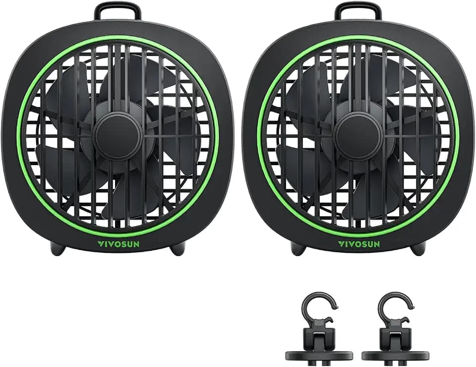 VIVOSUN AeroWave D4 Clip Ventilator 10cm, 3 Stufen Klemmventilator, 2 Pack