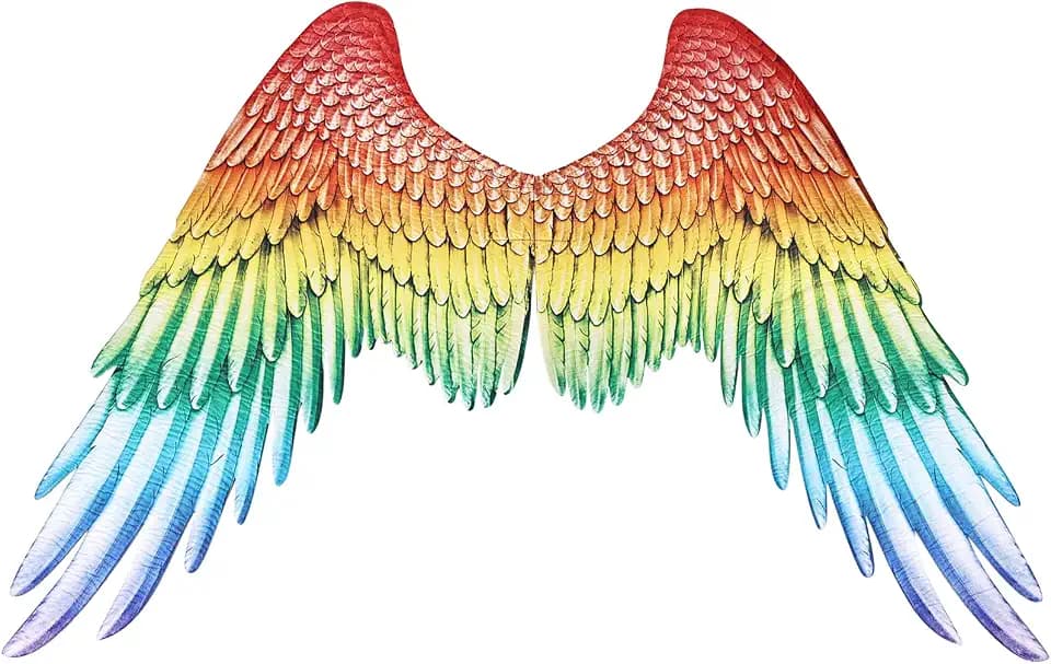 whitefeather 3D Angel Wings-Non-Woven Fabric-with Elastic Straps for Halloween Party Mardi Gras Cosplay Accessory