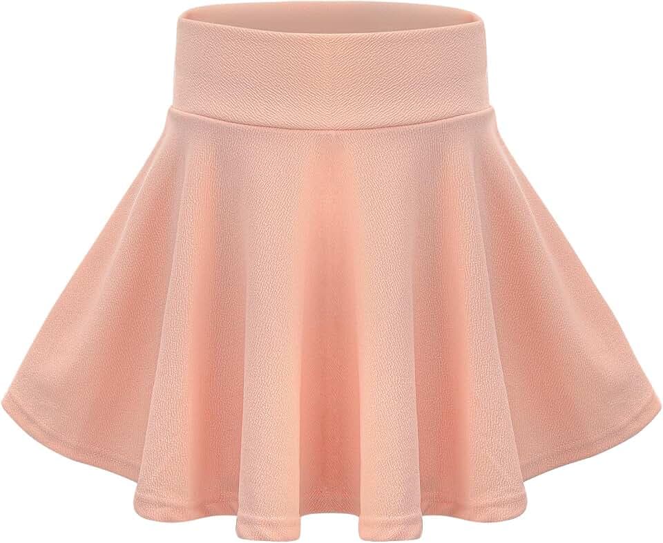KAKU NANU Mädchen Hosenrock Rock mit Hose Drunter 9-14 Jahre Faltenrock Mädchen Kleidung Hohe Taile Sommerrock Minirock Schwarzer Rock Weiß Rosa