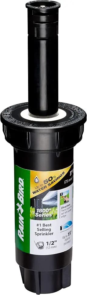 Rain Bird 1803DSHPRS PRS Pro Dual Spray Pop-Up, Half Circle, 8-15 Feet, 3"