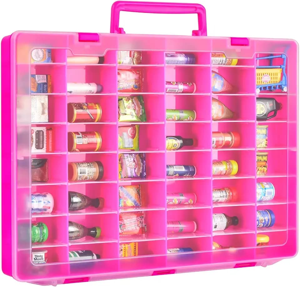 FULLCASE Case Compatible with 5 Surprise for Mini Brands Toys Series 1-4 Mystery Capsule Storage, for Mini Mart Collection Organizer for Collectibles(Case Only) (Red)