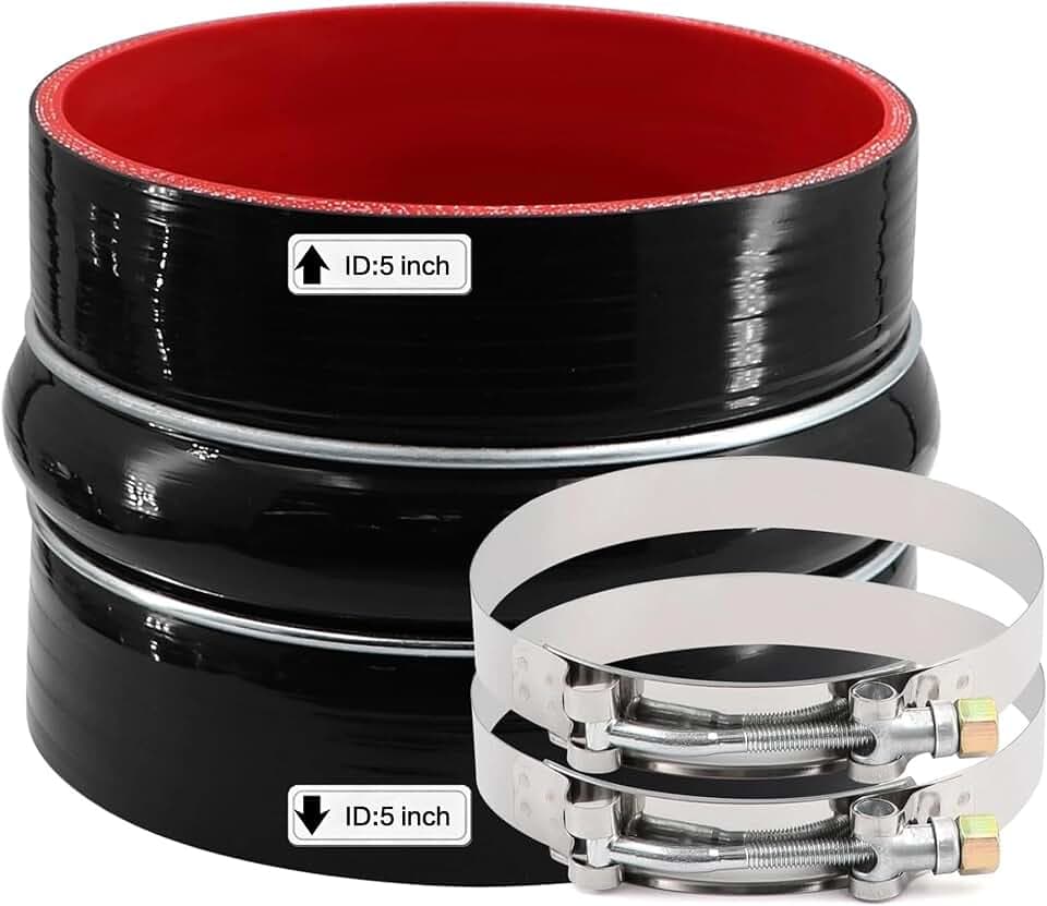 ID 5 inch(127mm) Straight Silicone Rubber Hump Hose Coupler