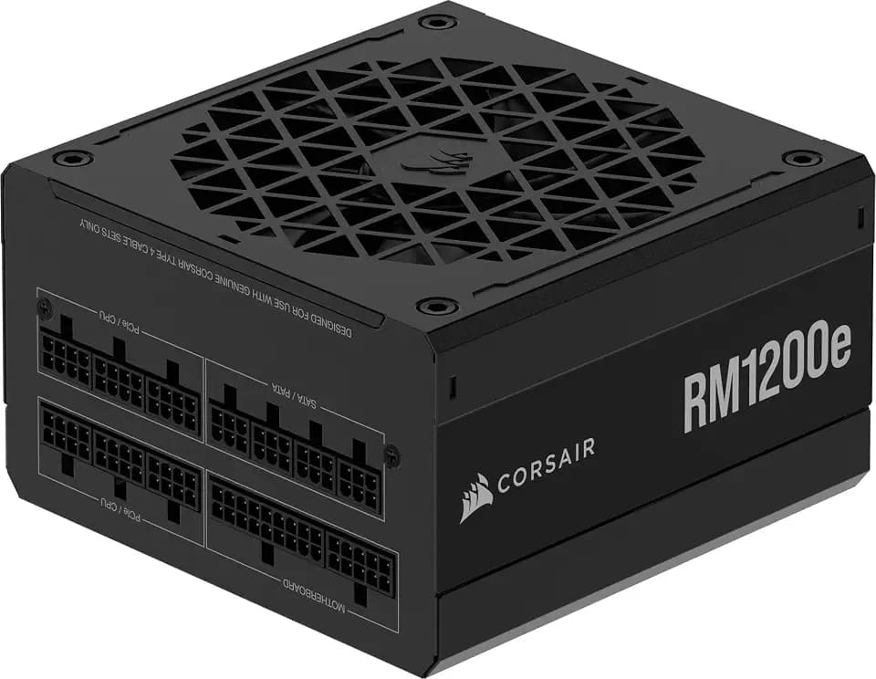CORSAIR RM1200e (2023) ATX 3.1 PCIe 5.1 Ready 1200W Power Supply – Black