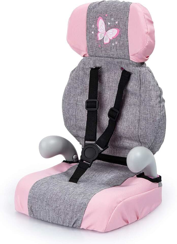 Bayer Design 67533AA Deluxe Puppen-Autositz, Puppensitz, Puppenzubehör, mit Gurt, 46cm