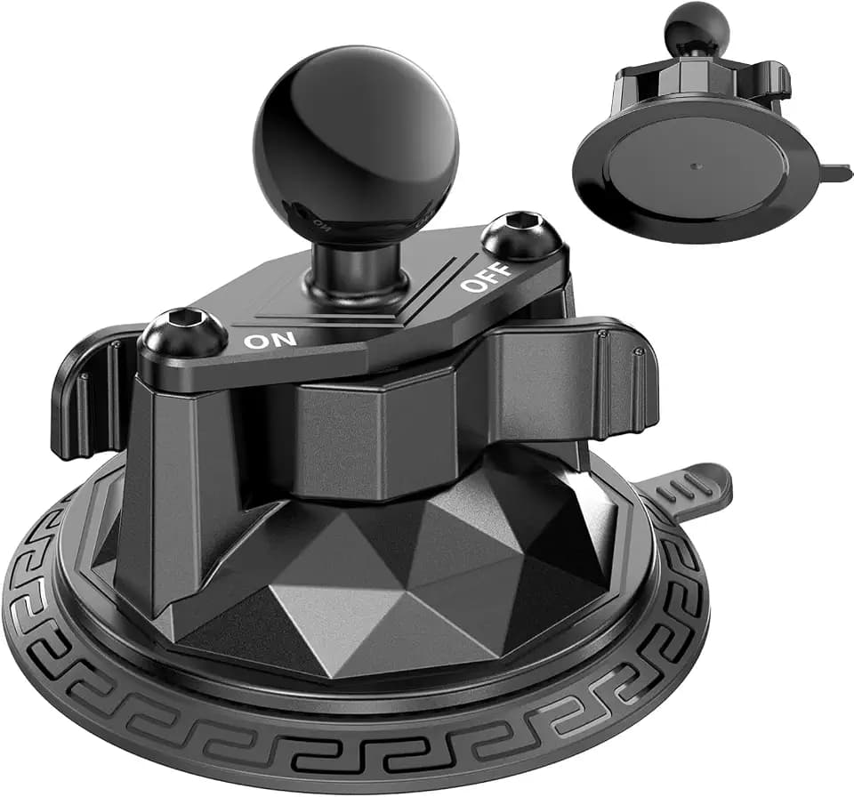 LOKTENWO Twist-Lock Suction Cup Mount with 1” Ball