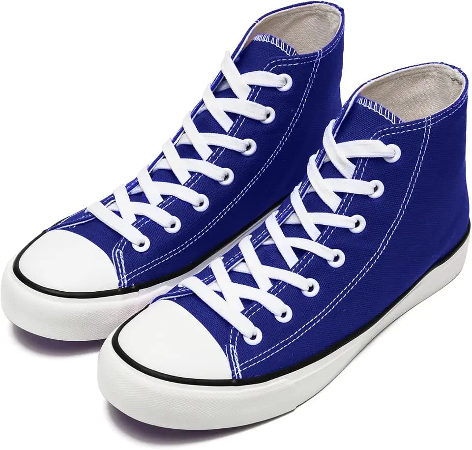 rosyclo Canvas Shoes for Women and Men, High Top Canvas Sneakers Fashion Lace Up Comfortable Womens Classic Casual Tennis Walking Shoes
