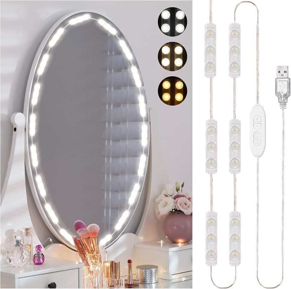 Consciot LED Vanity Lights for Mirror, Hollywood Style Dimmable Light Strip