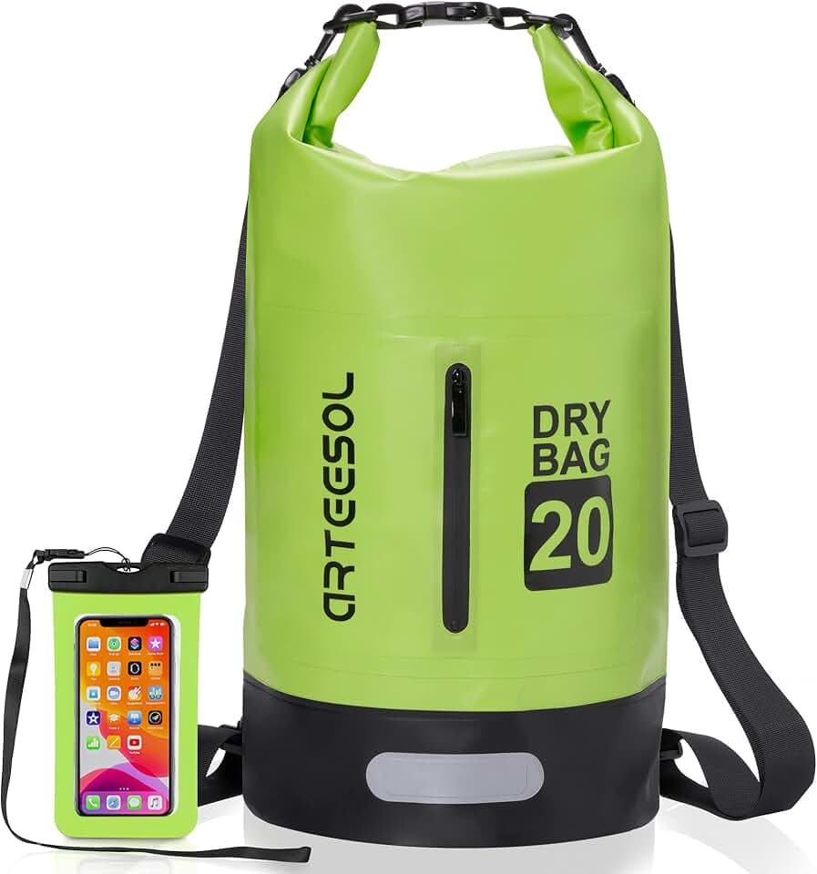 Dry Bag wasserdichte Tasche 5L/10L/20L/30L Wasserfester Beutel Packsack mit Langen Doppeltem Verstellbarer Schulterriemen für Schwimmen Bootfahren Kajak Wassensport Treiben