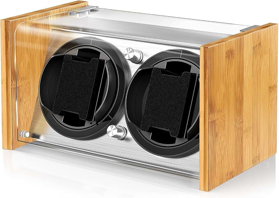 Watch Winder Smith Uhrenbeweger für 2 Uhren, bidirektional, leise