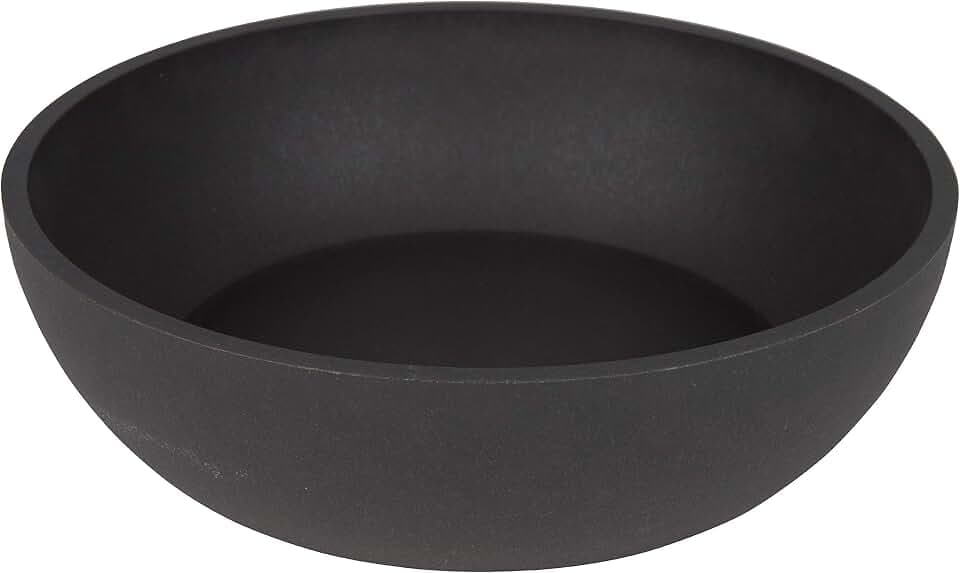 District 70 - Bamboo Hundenapf - Dunkelgrau - Large: 21 x 21 x 6, 3 cm (1.600 ml)