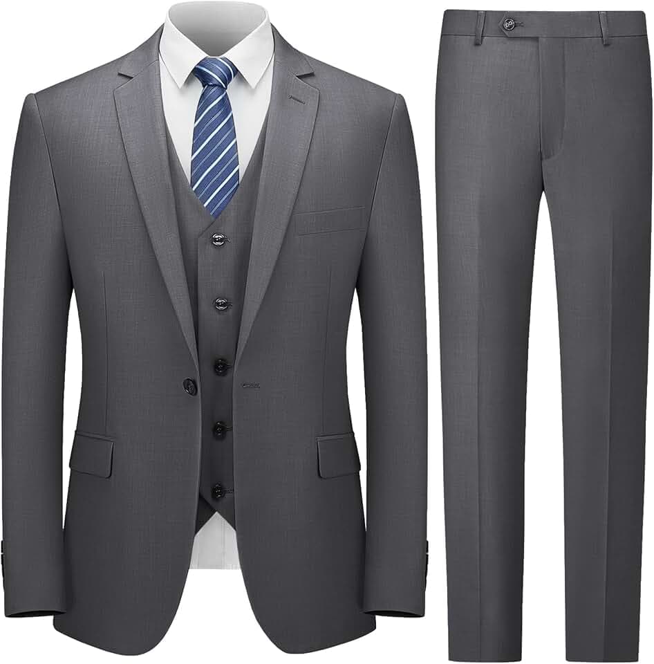 Cooper & Nelson Herren Cooper & Nelson 3-teilige Anzüge für Herren Tuxedo-Armlehne