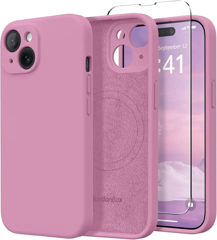 Magnetic for iPhone 14 Case Silicone Blackcurrant