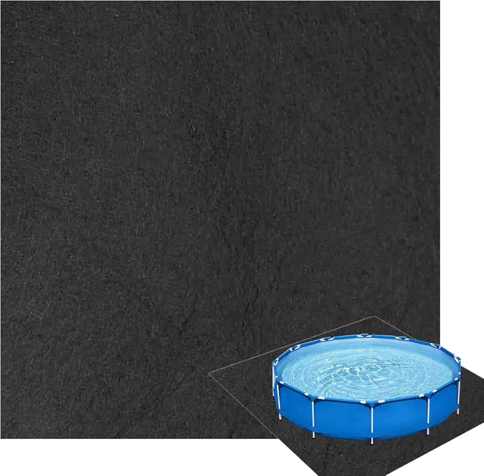 Whirlpool-Matte, Pool-Matten, Schutzboden, 4,5 m, quadratische Auskleidung, Pools, Boden, Geotextilschutz, rutschfeste Unterlage, 400 cm quadratisch, Bodenschutzmatte, Bauschutzmatte, verhindert