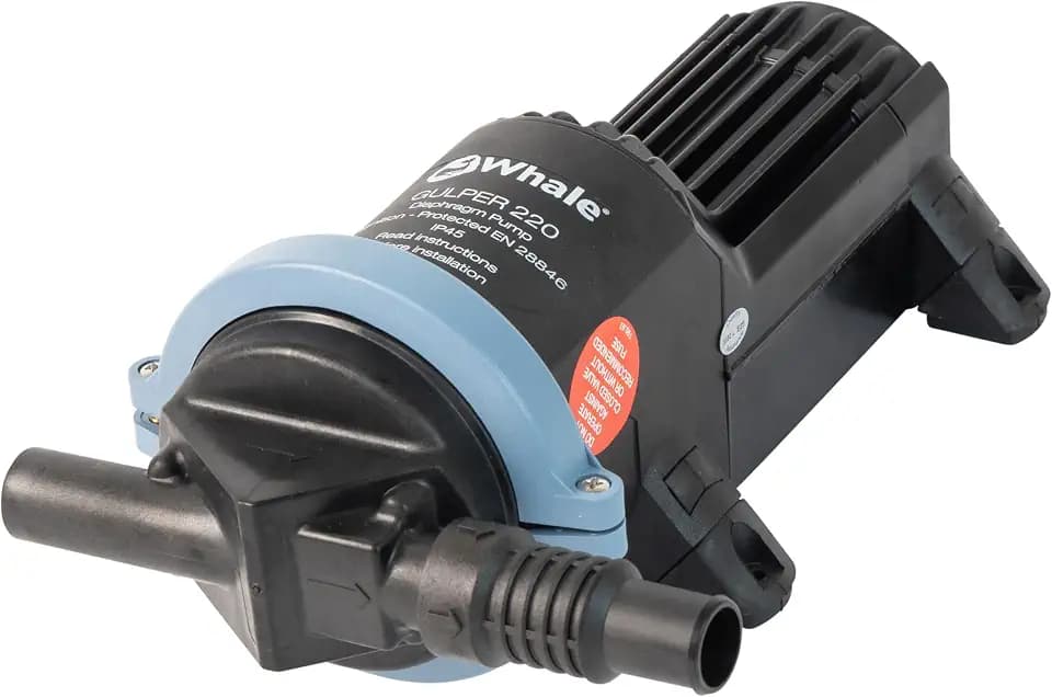 Whale Gulper 220 Graywater Pump - Manages Gray Waste in Boats & RV - 3.5 GPM Flow Rate - 12V/24V