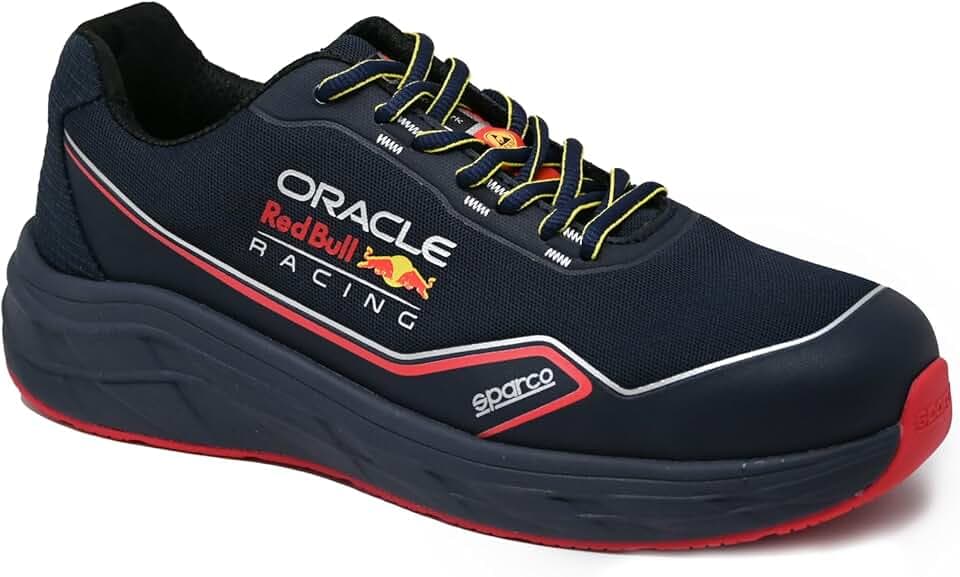 Sparco - Teamwork - Herren-Sicherheitsschuhe - rutschfeste Arbeitsschuhe - Turnschuhe im Laufstil - Offizielle Oracle Red Bull Racing Lackierung