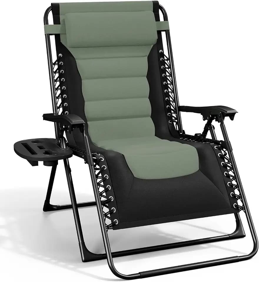 Nestl Padded Oversized Zero Gravity Chair, XL Folding Outdoor Lounge Chair