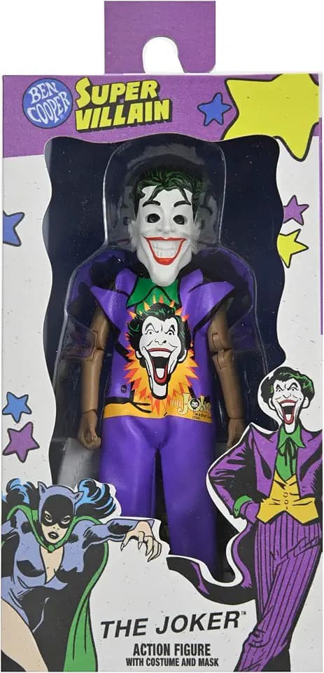 NECA Ben Cooper Super Villain The Joker Action Figure with Costume & Mask