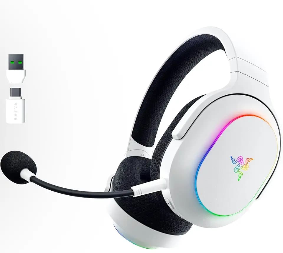 Razer Barracuda X Chroma Wireless Gaming Headset, 2.4GHz & Bluetooth, White