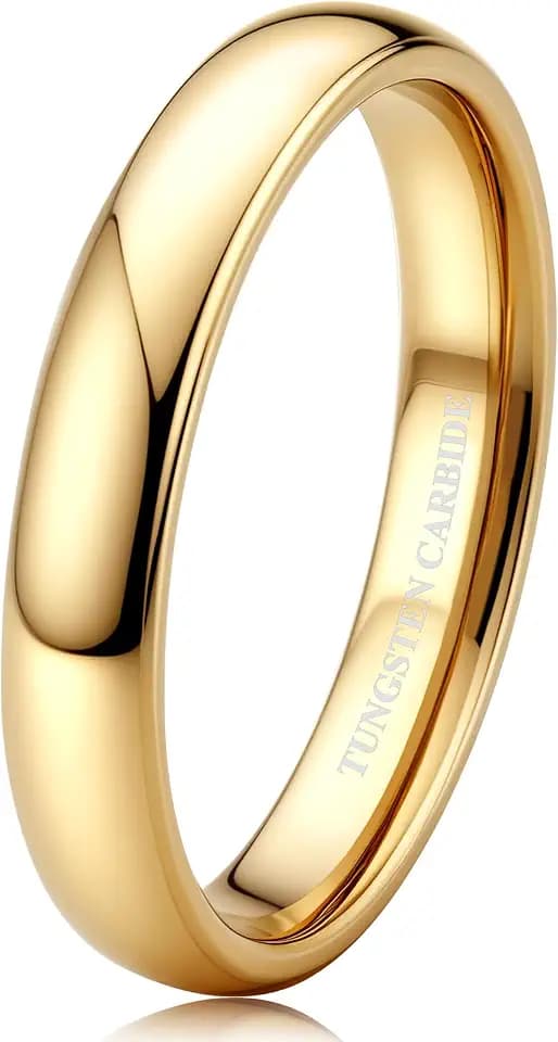 Tungary Gold Tungsten Wedding Bands Rings for Women Men Wedding Rings 2-8MM