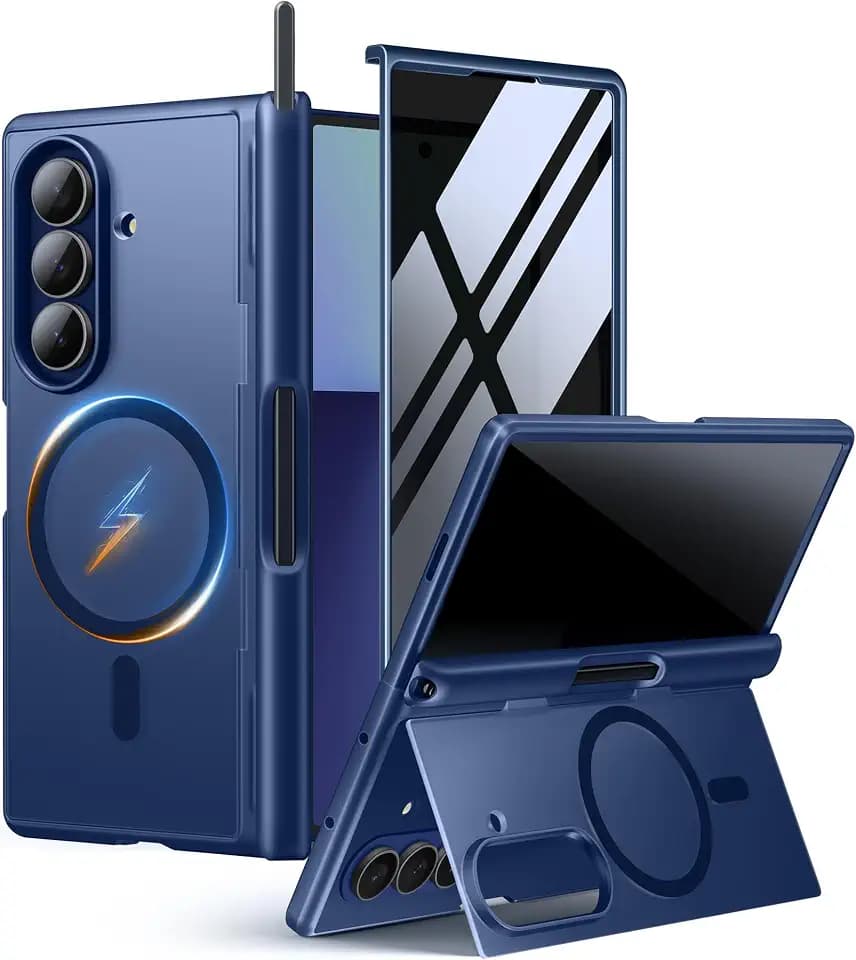 MOBOSI for Samsung Galaxy Z Fold 7 Case with Stylus Pen, Blue