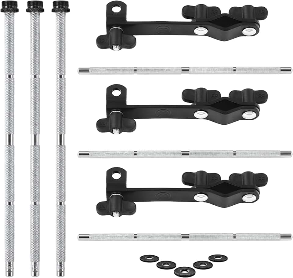 Meinl Percussion Microphone Cymbal Clamp Set, Schwarz (MPMCS)
