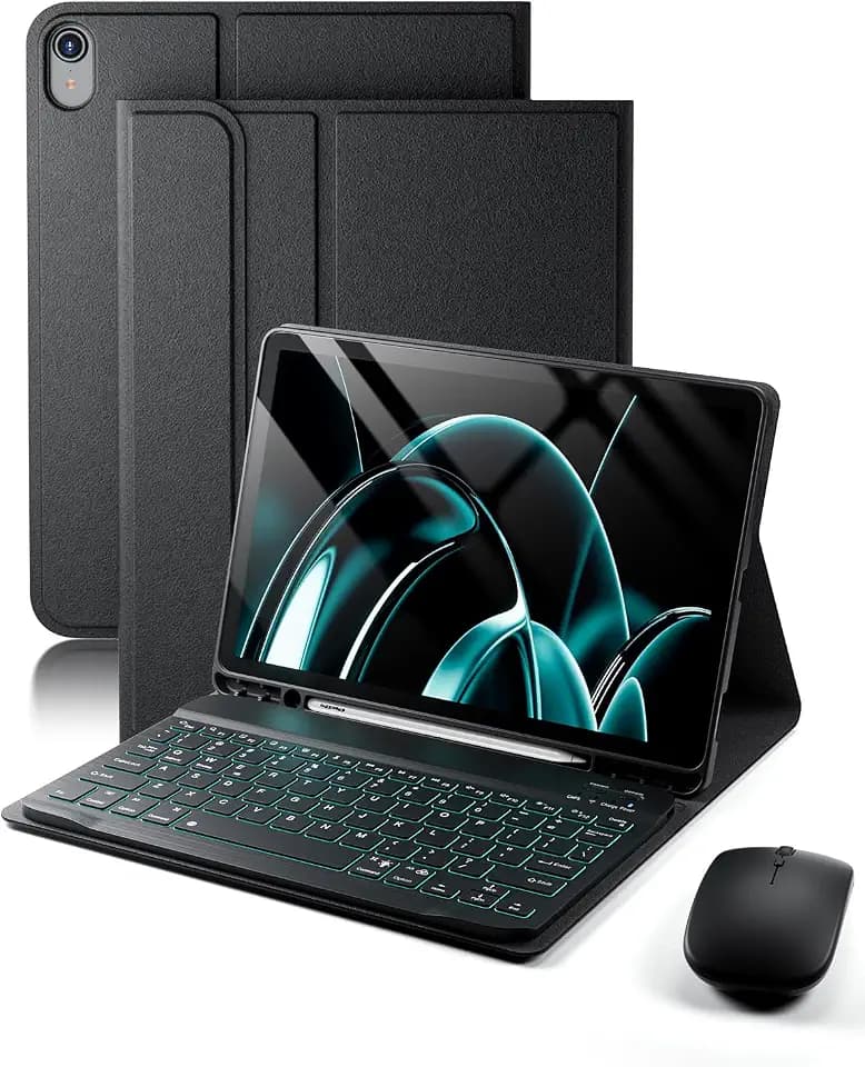 Case Keyboard for iPad 11-inch A16 11th / 10th Generation - 7 Color Backlit