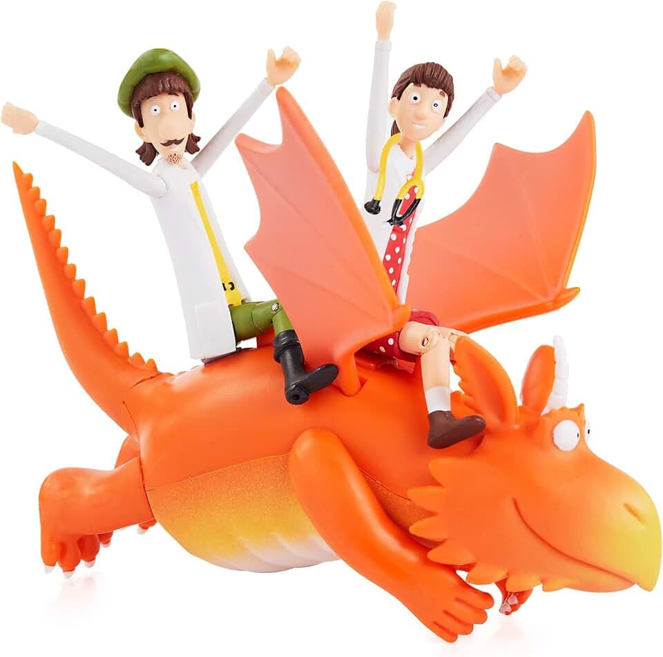 WOW! STUFF Zog and The Flying Doctors Story Time Set, Collectable Articulated Character Action Figures, Official Toys and Gifts from The Julia Donaldson and Axel Scheffler Books and Films
