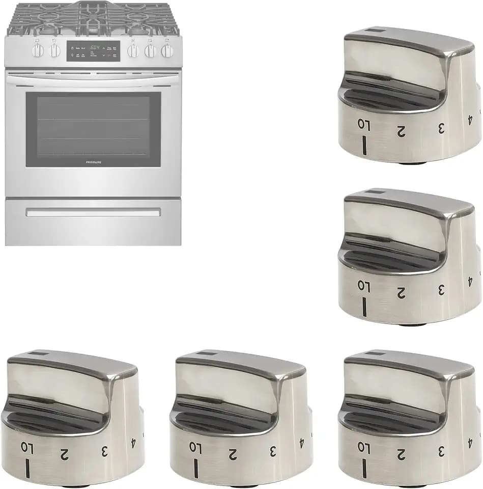 318282310 Gas Stove Burner Knob Compatible with Frigidaire Kenmore(5 Pack)