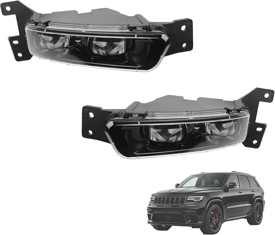 Dasbecan 68275511AC LED Fog Light Compatible with 17-22 Jeep Grand Cherokee