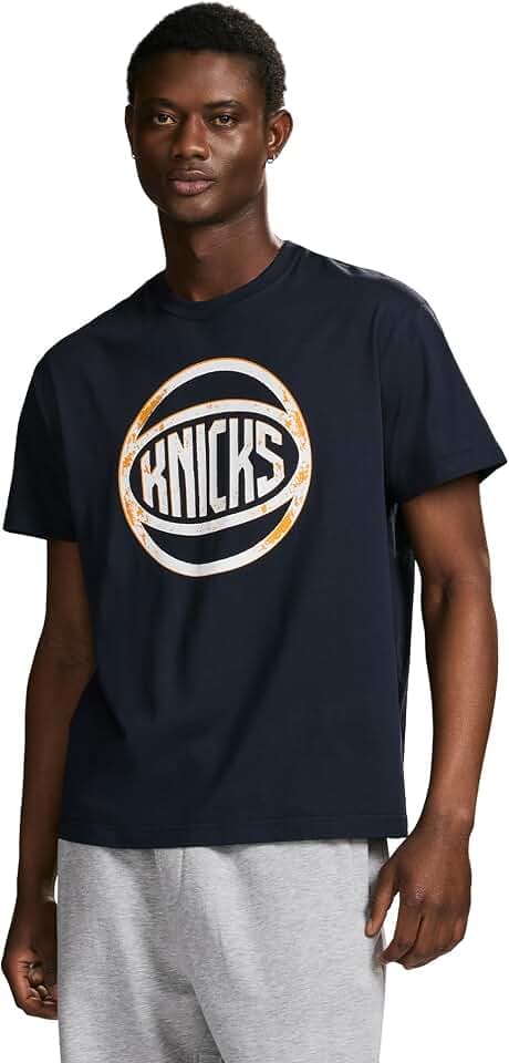 Game 7 NBA Mens NBA Officially Licensed Short Sleeve Spray Paint Shield Team Logo Graphic Crewneck T-Shirt