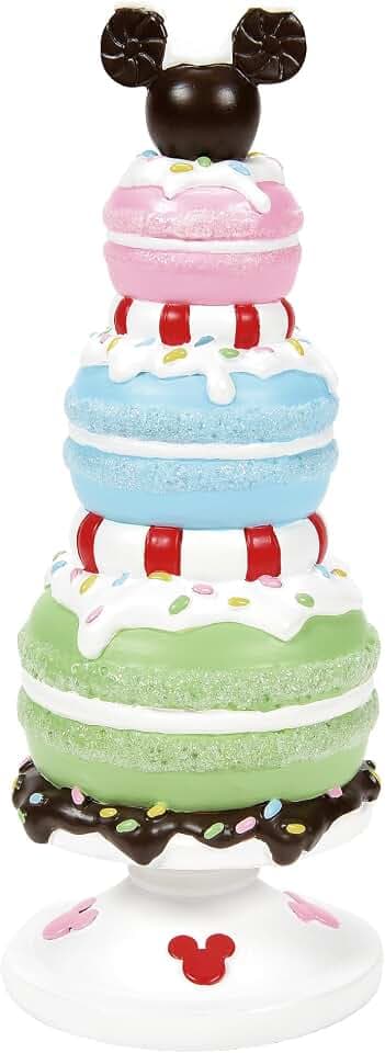 Department 56 Disney Village Accessories Mickey Mouse Merry Macaroon Tree Figurine, 6.1 Inch, Multicolor