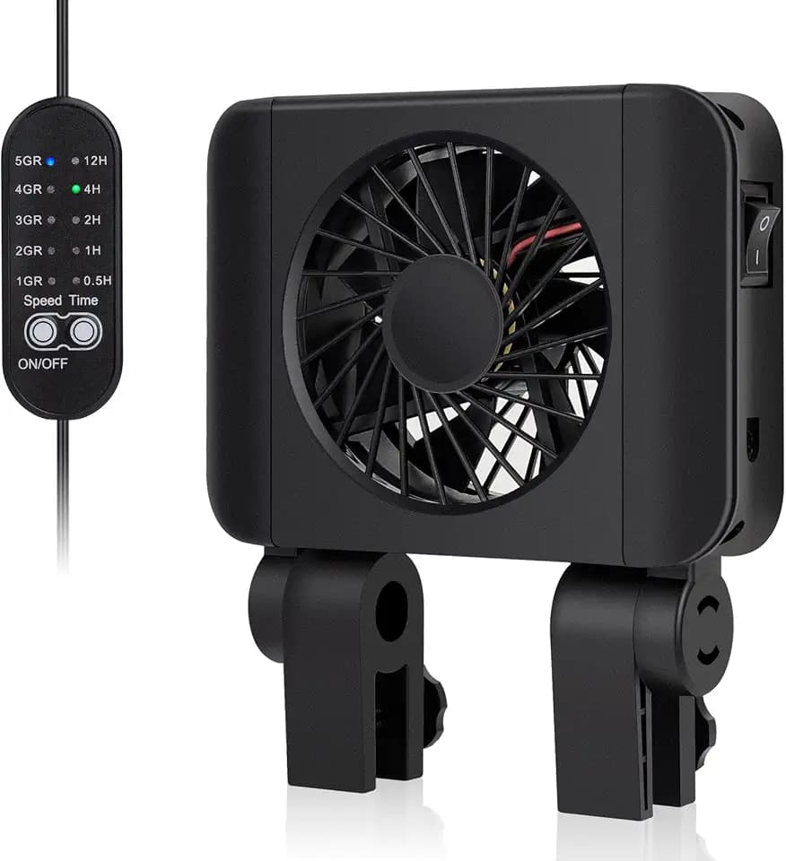 hygger Aquarium Lüfter, Aquarium Kühler, Leiser Lüfter für Aquarium mit Einstellbarer Drehzahlregelung, für das Aquarium Kühlsystem, Geeignet für bis zu 30cm Süßwasser Salzwasserbecken (1 Lüfter)