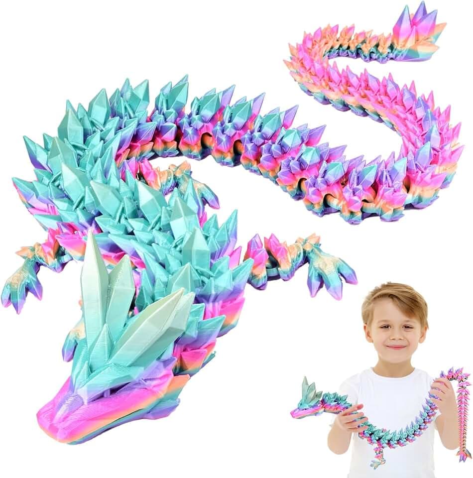 76 cm Großer 3D Gedruckter Drache Spielzeug für Kinder Erwachsene