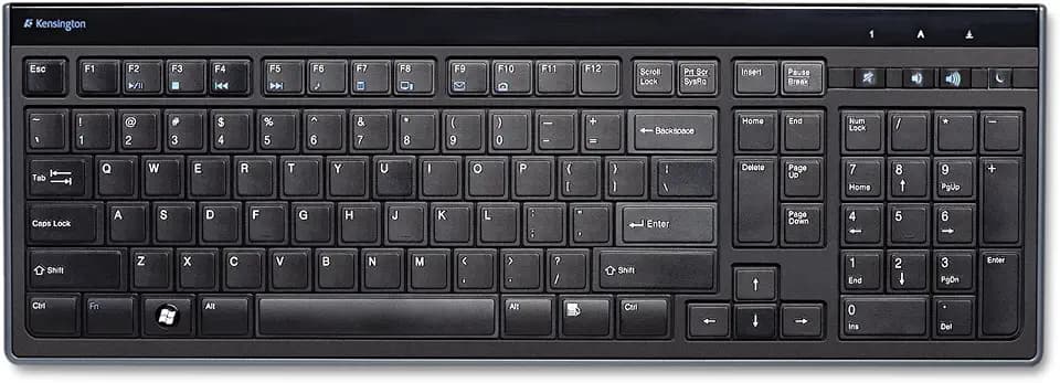 Kensington Slim Type Wired Keyboard (K72357USA),Black