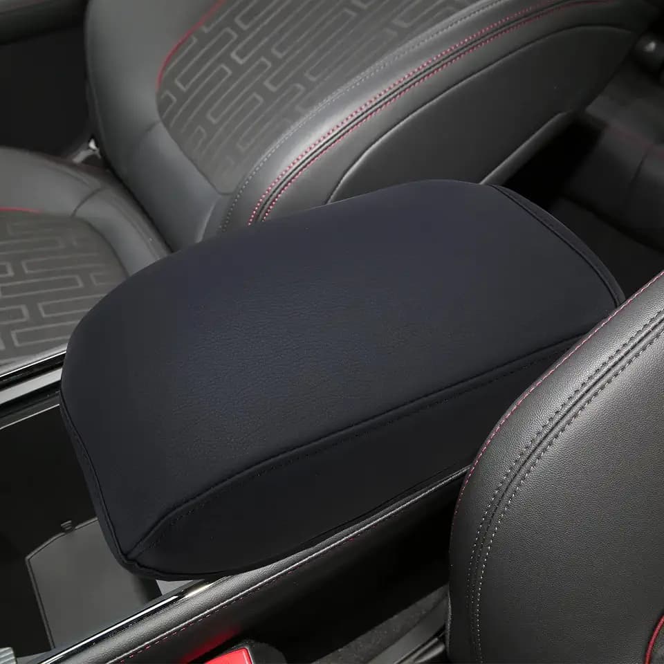Youloveit Center Console Armrest Cover Custom Fit 2013 2014 2015 2016 Ford Fusion Accessories Leather Armrest Protector Cushion Cover Anti-Scratch
