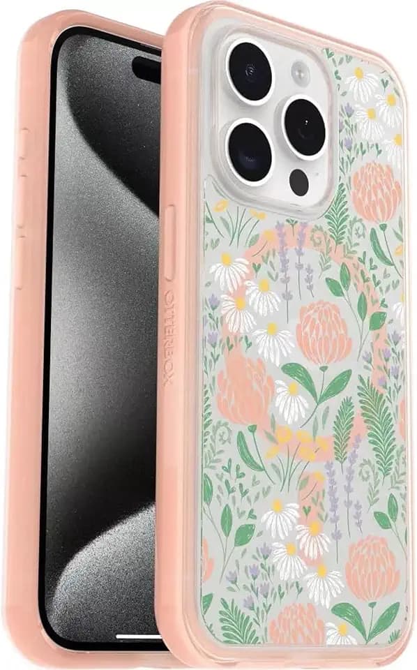 OtterBox iPhone 15 Pro – Symmetry Series Case - Peachy Bloom