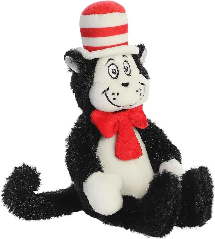 Aurora® Whimsical Dr. Seuss™ Mini Cat in The Hat Stuffed Animal - Magical Storytelling - Officially Licensed - Black 7 Inches