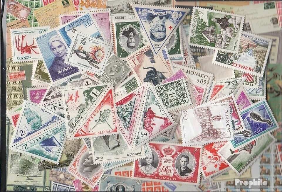 Monaco 100 verschiedene Marken (Briefmarken für Sammler)