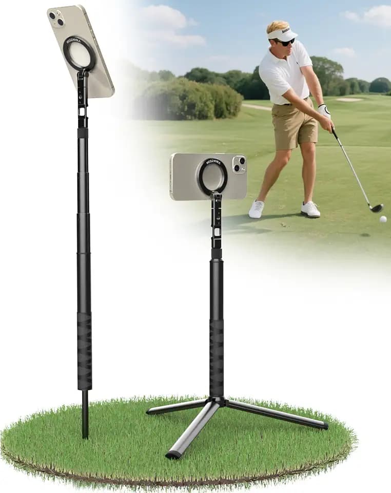 MOSENVKA Magnetic Golf Tripod & Monopod Phone Holder Swing Recording