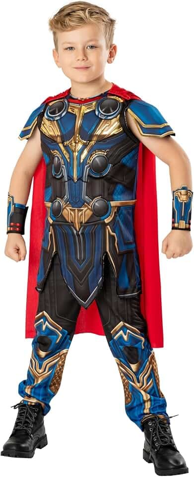 Rubies Offizielles Marvel Thor: Love and Thunder Thor Deluxe Kinderkostüm, Kinderkostüm