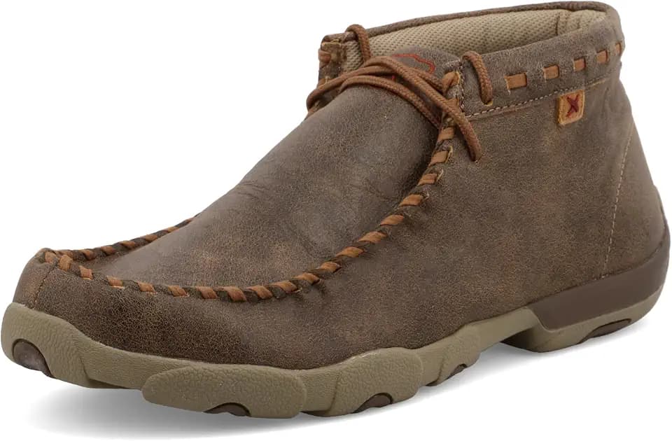 Twisted X Men's Chukka Driving Moc Boot, Dark Brown, 11 M