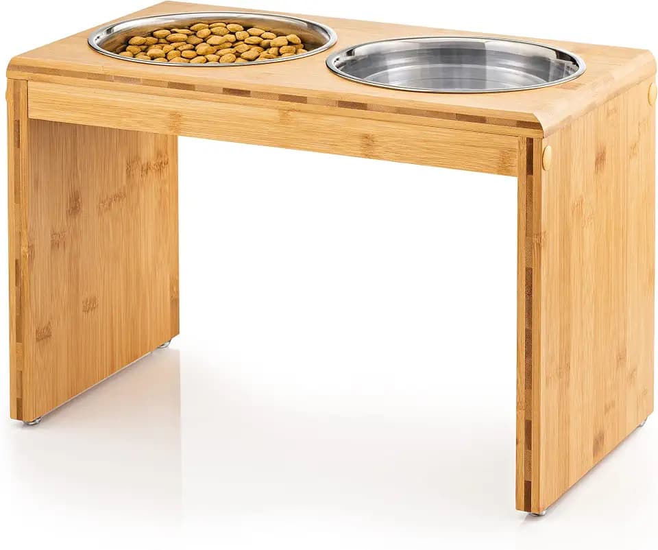 Pawfect Pets Erhöhter Futternapf, 30,5 cm, inkl. 4 Edelstahlnäpfen (30,5 cm)