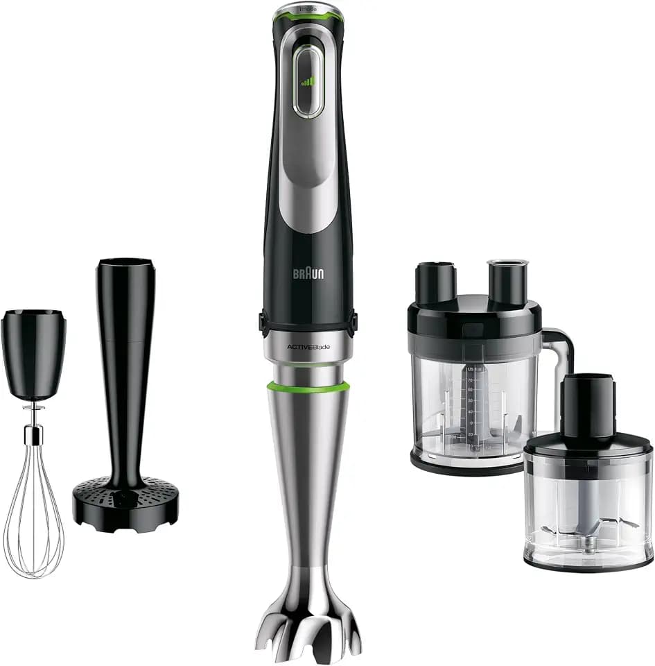 Braun MultiQuick 9 - Stabmixer 1200W mit XL-Küchenmaschine Schwarz