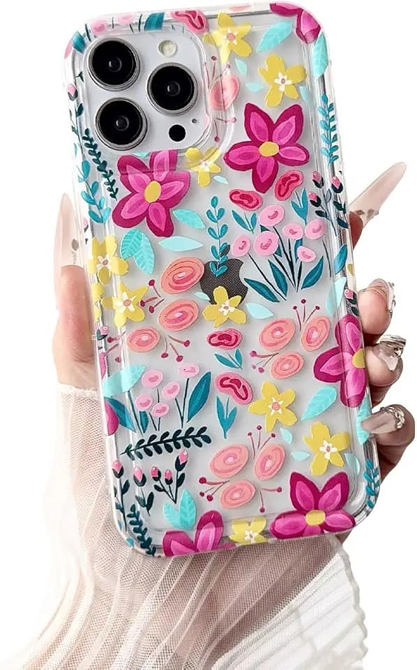 for iPhone 13 Pro Max Case, TPU, Drop Protection, Flower