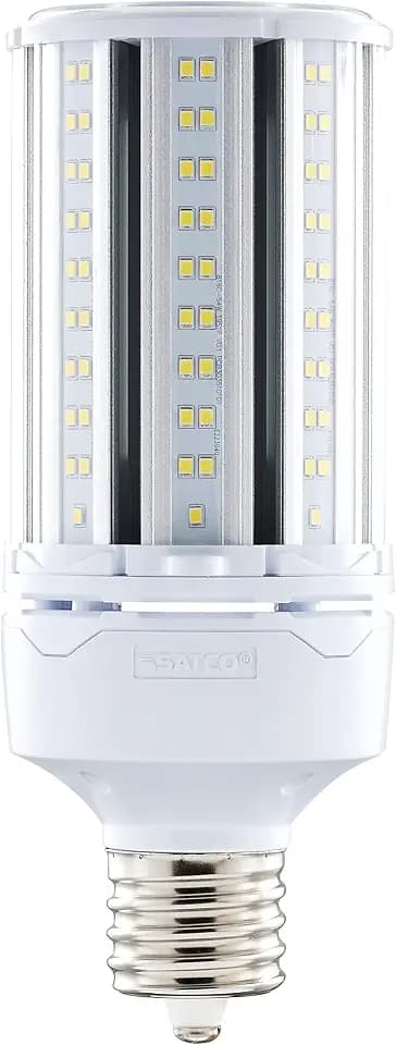 Satco S49394 Hi-Pro High Lumen LED Corncob Light Bulb, HID Replacement, 54 Watts, 5000K White, 7452 Lumen, 120-277V, Damp Location, Non-Dimmable