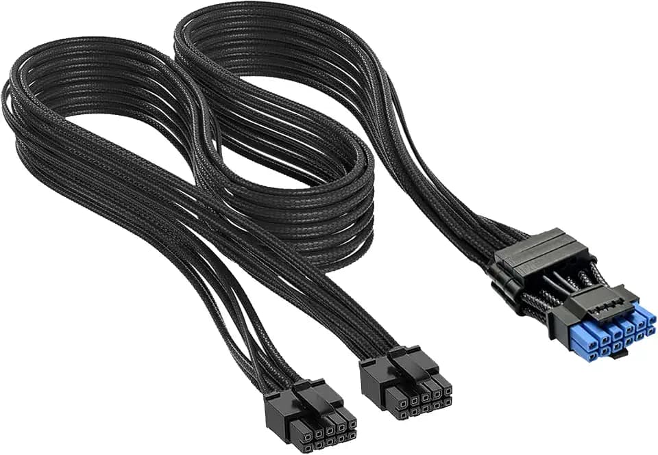 Elite Premium Type-4 Individually Sleeved 2X 8-Pin to PCIe 12V-2x6 600W PSU Cables