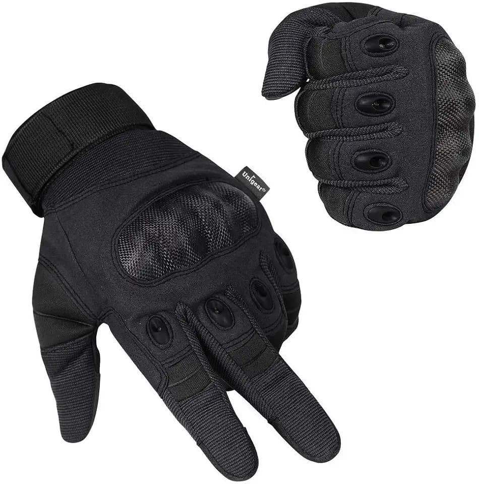 Unigear Motorrad Handschuhe Herren, Touchscreen Motorradhandschuhe mit Hard Knuckle, Leichte Fahrradhandschuhe auch geeignet für Paintball, Airsoft, Militär, Taktische Handschuhe