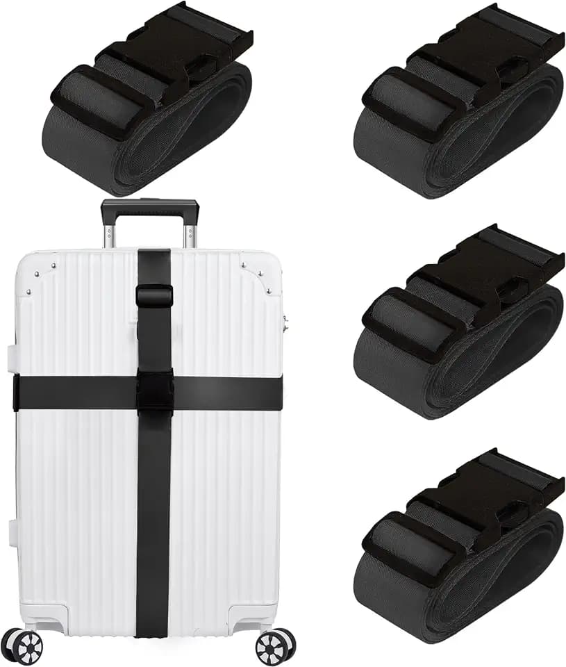 Chelmon Luggage Straps for Suitcases TSA Approved Travel Essentials 8 Pack